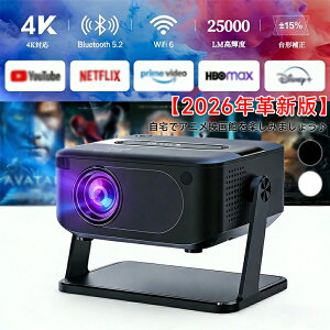 �v���W�F�N�^�[ ���^ �ƒ�p Android���� 4K�Ή� ���P�x 25000LM ������`�␳ 5G/WiFi6 Bluetooth5.2 �É� �� �X�}�z iPhone/Switch�Ή� �z�[���V�A�^�[ �Q�����f��ق� 2�N�ۏ�