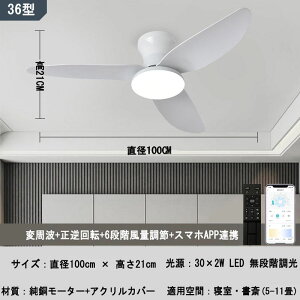 シーリングファンライト dcモーター シーリングライト おしゃれ サーキュレーター 調光調色 リモコン付き 照明器具 led シーリングファン APP対応ファンライト 扇風機 調光調色 リモコン付き