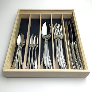 <ラッキーウッド(LUCKYWOOD)>フレンチアクセント 15pcs ディナーセット 木箱入り【日本製・新潟県燕市】【送料無料】【ギフトラッピング】【名入れ無料】【結婚祝い/新築祝い/引き出物/