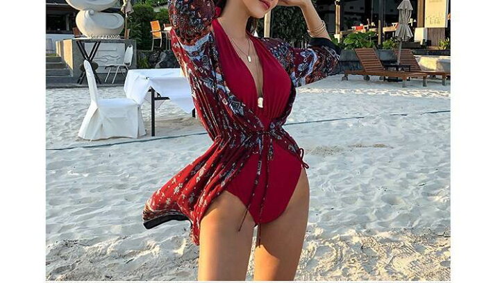 赤 ハルター ネック ワンピース水着Norma Kamali M サイズ