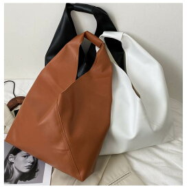 バッグ カバン bag レディース 送料無料 個性的 合皮 ショルダー 手提げ 無地 白 黒 茶色 春 夏 秋 冬 オールシーズン 通勤 ビジネス 肩掛け ベーシックカラー シンプル カジュアル きれいめ お洒落 仕事 通勤 通学 普段使い お出かけ