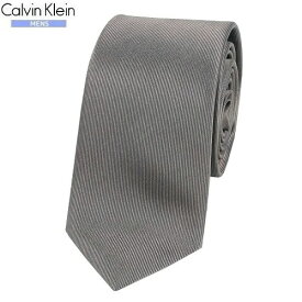 ★SALE66%OFF【ck Calvin Klein】カルバンクライン 日本製 刺繍 シルク ナロータイ(ネクタイ) グレーベージュ『21/11/1』041121【ネコポスで送料無料】