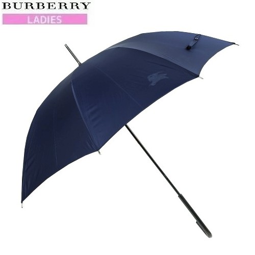 SALE20%OFF【訳あり商品】【BURBERRY】バーバリー 日本製 ホースマーク 婦人 長傘(雨傘) 紺『22/7/2』080722  23.10sage | ａｎｅｗ