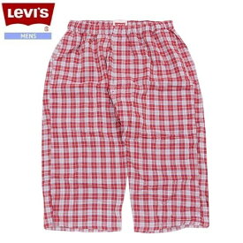 ■SALE72%OFF【Levi's】リーバイス ガーゼ地 チェック ハーフパンツ(ロンパン)(REGULAR FIT)(ルームウェア) 赤『14/8/4』270814　20.03sage【ネコポスで送料無料】