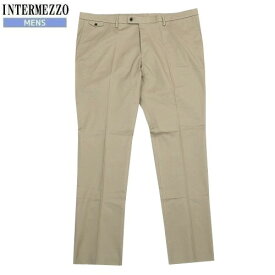 ■SALE78%OFF【大きいサイズ】【INTERMEZZO】インターメッツォ ストレッチ コットンパンツ ベージュ『21/4/4』220421 23.10sage