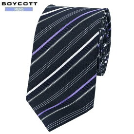 SALE大特価【BOYCOTT】ボイコット マルチストライプ シルクネクタイ 就活 ギフト プレゼント ブランド おしゃれ 紺『19/7/2』090719 20.03sage【ネコポスで送料無料】
