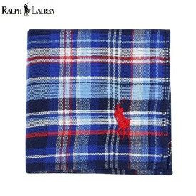 ラルフローレン ハンカチ POLO RALPH LAUREN メンズ ブランド ギフト プレゼント ポロ刺繍 チェック ガーゼ タオル 紺 23/6/2 080623【ネコポスで送料無料】