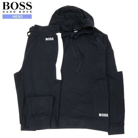 BOSS ルームウェア 上下セット ボス 38%OFF ブランド メンズ ギフト プレゼント ワンポイントロゴ パーカー スウェットパンツ 黒 23/6/5 290623