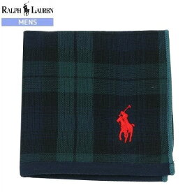 RALPH LAUREN ラルフローレン ブラックウォッチ ミニタオル ガーゼ タオルハンカチ 緑×紺 23/2/2 090223【ネコポスで送料無料】