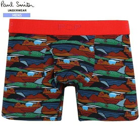 Paul Smith ポールスミス POP イラスト プリント コットン ショート ボクサーパンツ メンズ ギフト プレゼント ブランド おしゃれ 茶 23/3/3 160323【ネコポスで送料無料】