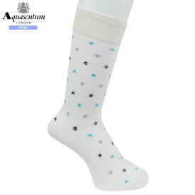 アクアスキュータム 靴下 Aquascutum メンズ ブランド ギフト プレゼント アルファベットロゴ カジュアル ソックス 白 24/9/1 060924【ネコポスで送料無料】
