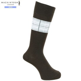 マッキントッシュ 靴下 MACKINTOSH LONDON メンズ ブランド ギフト プレゼント 日本製 チェック カジュアル ソックス 茶 24/9/1 060924【ネコポスで送料無料】