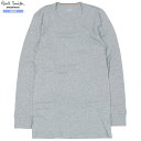 ポールスミス インナーシャツ Paul Smith メンズ ブランド クルーネック コットン 長袖 Tシャツ(インナー) グレー 25/3/4 210325【ネコポスで送料無料】