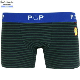 新古品 ポールスミス ボクサーパンツ Paul Smith メンズ ブランド ギフト プレゼント POP "ボーダー＆ドッグ" ローライズ LOWRISE BOXER 紺 3005BE【ネコポスで送料無料】