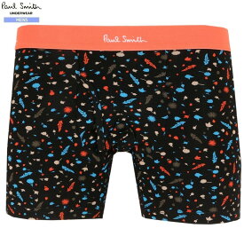 新古品 ポールスミス ボクサーパンツ Paul Smith メンズ ブランド ギフト プレゼント "ボタニカル" プリント レギュラー REGULAR BOXER 黒 3005BE【ネコポスで送料無料】