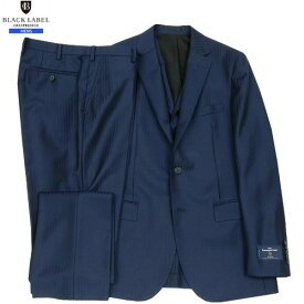 ブラックレーベル クレストブリッジ BLACK LABEL CRESTBRIDGE 35%OFF メンズ ブランド 日本製 Ermenegildo Zegna ネイビーシャドーストライプスリーピーススーツ 23/11/5 301123