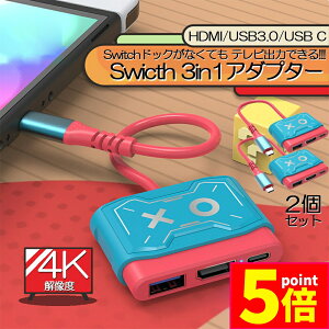 |Cg5{ }\Z[Switch hbN HDMI ϊA_v^[ 2Zbg HDMI USB3.0 Type C USB C XCb` hbN 4K 1080P𑜓x HDϊ TV[h ^ @\ xȂ RpNg