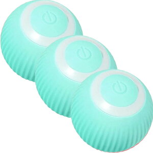 猫おもちゃ 猫じゃらし 電動ボール 電動 ボウル 3個セット 自動走行ボール 光るボール 360度自動回転 LEDライト付き 発光回転ボール USB充電式 お留守番 ストレス解消 運動不足解消 知育玩具