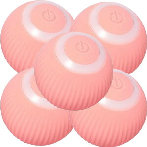 猫おもちゃ 猫じゃらし 電動ボール 電動 ボウル 5個セット 自動走行ボール 光るボール 360度自動回転 LEDライト付き 発光回転ボール USB充電式 お留守番 ストレス解消 運動不足解消 知育玩具