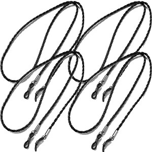 ★ポイント5倍 マラソンセール★メガネ用ストラップ 4本セット メガネチェーン 眼鏡 メガネ ストラップ メンズ レディース 子供 ずれ落ち防止 レザー調 眼鏡ストラップ 合皮 軽量 男女兼用