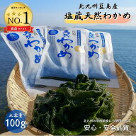 わかめ 国産 塩蔵わかめ 藍島産 100g 天然わかめ wakame 湯通し塩蔵わかめ 国産 九州産 無添加 北九州 藍…