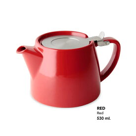 FOR LIFE スタンプティーポット Red 530ml Stump Teapot 片手で注げる便利な設計 茶器 紅茶 お茶 ハーブ シンプル おしゃれ