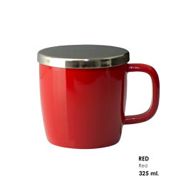 FOR LIFE デューブリューインマグ Red 325ml 細な穴の大型ステンレス製インフューザー 茶器 紅茶 お茶 ハーブ シンプル おしゃれ
