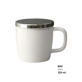 FOR LIFE デューブリューインマグ White 325ml 細な穴の大型ステンレス製インフューザー 茶器 紅茶 お茶 ハーブ シンプル おしゃれ