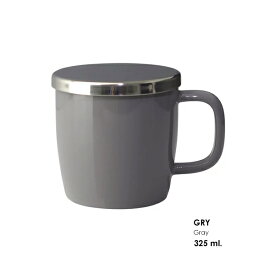 FOR LIFE デューブリューインマグ Grey 325ml 細な穴の大型ステンレス製インフューザー 茶器 紅茶 お茶 ハーブ シンプル おしゃれ