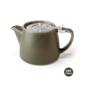 FOR LIFE アーティザン スタンプ ティーポット オリーブ 530ml インフューザー 茶こし付き 最適の品質と機能 硬質陶器 茶器 紅茶 お茶 ハーブ シンプル