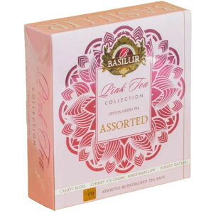 バシラーティー ピンクティー アソート (1.5gティーバッグ40袋入り) 緑茶 ティーバッグ アソート ハイビスカス フレーバー ギフト プチギフト