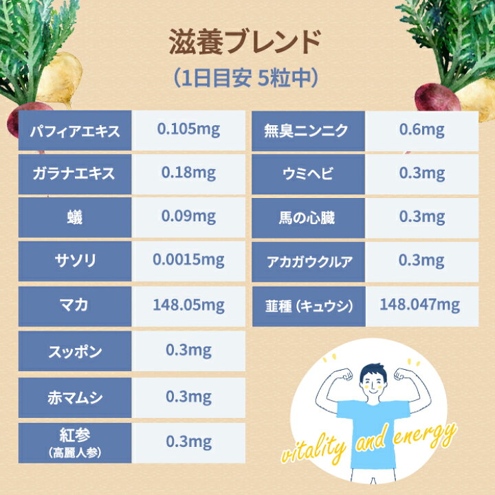 楽天市場】＼本日ポイント8倍！5のつく日／ 男性 妊活サプリ 活力 滋養 