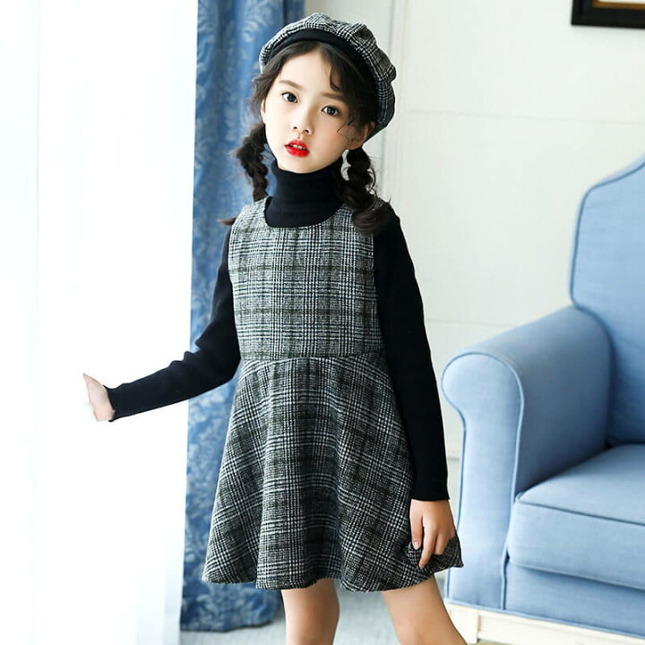 楽天市場 15日限定ポイント最大26倍 フォーマル スーツ 女の子 ワンピース 入学式 スーツ 女の子 茶色 チェック セットアップ 上下 ジャケット 子供 長袖 冬 子ども キッズ おしゃれ 保育園 小学生 人気 結婚式 高級 90 100 110 110 1 130 子供服 入園式 卒業式