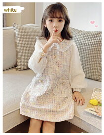 【本日20時先着50名様15%OFFクーポン】【一部即納】【楽天1位!】 ワンピース 女の子 スーツ 子供服 フォーマル 子供 綿100％ ワンピース セレモニー 服 きれいめ 春 かわいい チュニック 子ども 子供服 ピアノ発表会 キッズ おしゃれ 結婚式 春 夏 ツイード 110 120 130 1