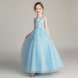 ＼楽天1位・今だけ☆1,980円〜／ 子供ドレス ジュニアドレス ピアノ発表会 ドレス 子供 ワンピース キッズドレス ロングドレス ディズニー プリンセス シンデレラ エルサ プリンセスドレス フォーマル 七五三 120 130 140 150 160 170 女の子 子供服 結婚式 水色 ピンク