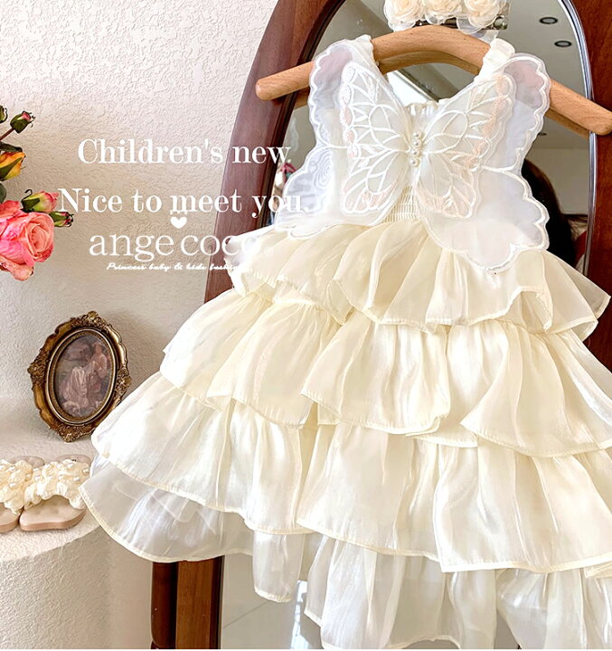 楽天市場】【一部即納】子供ドレス ワンピース チュニック 羽根つき  