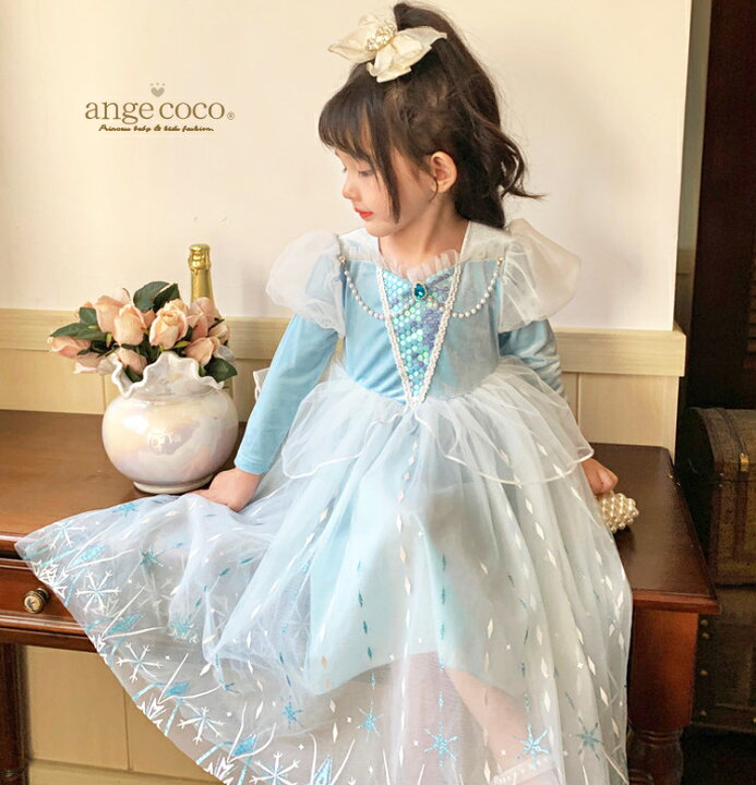 楽天市場】【一部即納】楽天1位! 子どもドレス ブルー プリンセス 