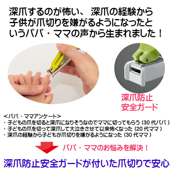 グリーンベル 深爪防止ツメキリ 日本製 ツメキリはさみ 深爪防止 爪切り 赤ちゃん ベビー プレゼント ギフト お祝い 出産祝い 出産準備 つめきり はさみ BA004 greenbell はじめてママ応援-ANGEL STORE はじめてのツメキリ ステンレス製 深爪防止 初めての爪切り