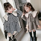 ★Mineka＆Kids★子供服　キッズ服　女の子千鳥柄ジャケット無袖ワンピース2点セット90CM-140CM 再入荷しました!!