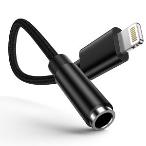 yzOcbuo iPhone ϊA_v^ Lightning - 3.5mm Cz ϊP[u MFiF CzEwbhzA_v^[ CgjO 3.5mm ϊ ʒ/yΉiPhone14/13/12/11/iPadȂǑΉ 0.18m