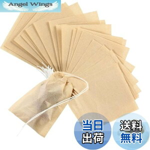 【送料無料】YFFSFDC お茶バッグ 天然素材巾着付き使い捨て空の袋フィルター濾紙 ティーバッグ 強力な浸透 ルースリーフお茶&コーヒー用 5cm*7cm(200枚入り)