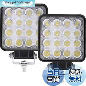 �y���������zMaikading LED ��Ɠ� ���[�N���C�g 48W�y2�Z�b�g�z12V/24V�Ή� �g���N�^�[�p �^�C���� IP67�h���h�o �L�p �ϏՌ� �ϐk �ԊO�� SUV �I�[�g�o�C ������ �ėp��Ɠ� ���C�g�o�[