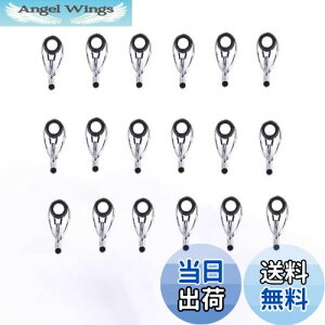 【送料無料】YINKE トップガイド ロッドガイド 18個セット 内径1.0mm/1.2mm/1.4mm/1.6mm/1.8mm/2.0mm ステンレス 釣り竿穂先 交換 修理キット