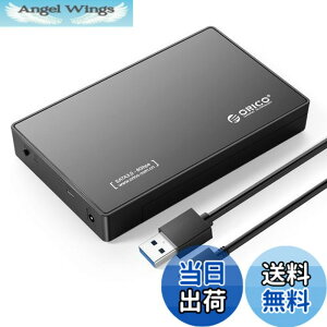 �y���������zORICO USB-C 3.5�C���` HDD�P�[�X USB3.1 �n�[�h�f�B�X�N�P�[�X SATA3.0 �O�t�� �P�[�X 20TB�܂� 2.5 / 3.5 �����Ή� USB3.0 5Gbps�`�� UASP���� �c�[���s�v �u���b�N 3588C3-BK