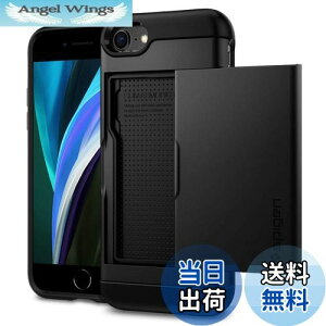 yzSpigen iPhone SE3 SE2 y3/2z P[X ϏՌ 蒠^ J[h [ iPhone8/7p wh~ MILKi擾 h~ Ռz CX[d XEA[}[ CS 042CS20455 (ubN)