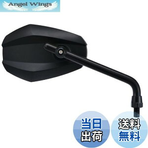 【送料無料】デイトナ(Daytona) ハイビジミラー バイク用 ミラー 10mm正ネジ 耐振 広角 エッジ ロー ブラック 左右共通 片側1本 14948