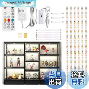 【送料無料】Wobane LEDバーライト 6000K 昼光色 0.5mx6本 連接可能 キャビネットライト リモコン付き 無段階調光 時間設定 高輝度 フィギュアライト 間接照明 薄型 貼り付け式 工事不要 キッチン