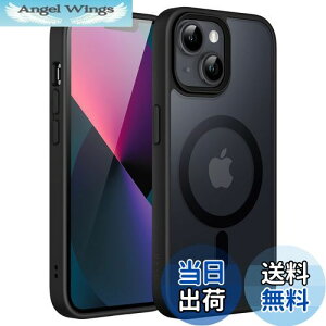 yzJEDirect iPhone 13 6.1C`p }Olbg P[X MagSafeɑΉ ̃}bgw ^ ϏՌ Jo[ (ubN)