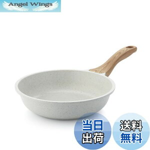 【送料無料】SENSARTE フライパン 24cm セラミックコーティング IH対応 ガス火対応 焦げ付きにくい 軽量 お手入れ簡単 有害物質不使用 ノンスティック加工 こびりつきにくい ホワイト 高熱効率