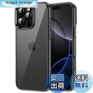yzJETech iPhone 16 Pro 6.3C`p P[X ΂݂Ȃ Ռz op[Jo[ h~ NAobN (ubN)